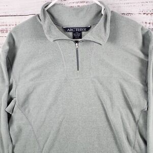 VTG Arc'teryx Delta Polartec Fleece Pullover XL Regular Grid 1/4 Zip Gray